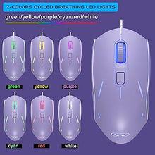 Load image into Gallery viewer, Gaming Keyboard and Mouse Combo, K1 RGB LED Backlit Keyboard with 104 Key Computer PC Gaming Keyboard for PC/Laptop (Purple)
