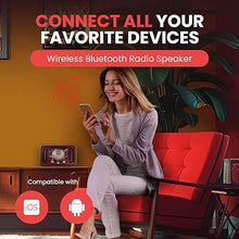 Load image into Gallery viewer, Pyle Retro Wireless Bluetooth Radio Speaker - Classic Vintage Style Audio Sound Receiver System w/Built-in Stereo Speakers, USB, SD Card Slot, AUX, RCA, MP3, AM/FM Tuner - Pyle PUNP34BT