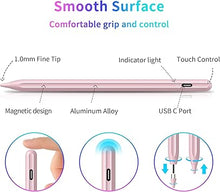 Load image into Gallery viewer, DRYMOKINI Stylus Pen, Active Stylus Pen Touch Screens Compatible for Android and iOS Tablet/Phones, Rechargeable Universal Stylus Pencil Compatible for A-pple/i-Pad/Phone Tablet, Pink