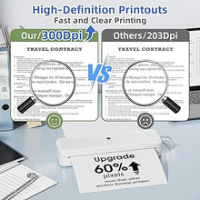 Load image into Gallery viewer, Phomemo M834 Ultra Portable Printer,(Upgraded) Wireless Bluetooth Thermal Printer 8.5" x 11"&A4, Compatible with iOS, Android & PC, Inkless Printer for Travel, Office, School,Home