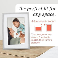 Load image into Gallery viewer, Skylight Digital Picture Frame - WiFi Enabled with Load from Phone Capability, Touch Screen Digital Photo Frame Display - Customizable Gift for Friends and Family - 10 Inch Silver