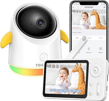 Load image into Gallery viewer, Baby Monitor with Camera and Audio WiFi/No WiFi: Baby Camera Monitor Double Control Night Vision 4.3' Screen 2-Way Talk Temperature & Humidity Sensor Lullabies Motion & Noise Detection(Only 2.4G WiFi)