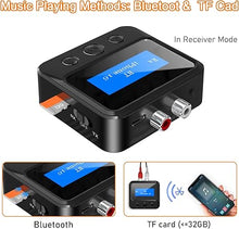 Load image into Gallery viewer, Bluetooth Receiver for Old Stereo, 3.5mm AUX Bluetooth Audio Adapter for Stereo Receiver Wired Speakers Home Theater Amplifier, with RCA L/R 3.5mm Jack Low Latency for Music Streaming, TF Card Play