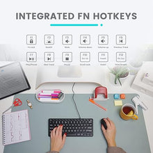 Load image into Gallery viewer, Perixx PERIBOARD-332 Wired Backlit USB Keyboard - Mini 11.22x4.57x0.83 Inches - Slim Scissor Keys with Big Font - White Illuminated LED - US English