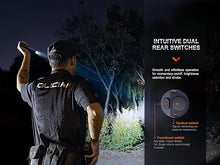 Load image into Gallery viewer, Fenix PD36R Pro High Lumen Tactical Flashlight, 2800 Lumen Dual Rear Switches USB-C Rechargeable with Battery and Lumentac Organizer