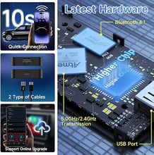 Load image into Gallery viewer, CarlinKit 5.0 Wireless CarPlay Adapter for Built-in Wired CarPlay & Wired Android Auto Cars.Wireless CarPlay Dongle Convert Wired to Wireless Plug & Play Auto Connect Online Upgrade Siri Music - 2air