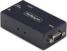 Load image into Gallery viewer, StarTech.com 1-Port Serial to Ethernet Adapter, IP Serial Device Server for Remote RS232 Devices, Wall/DIN Rail, LAN to DB9, TAA