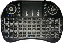 Load image into Gallery viewer, (Upgraded)Rii 2.4GHz Mini Wireless Keyboard with Touchpad,QWERTY,LED Backlit,Portable Keyboard for laptop/PC/Tablets/Windows/Mac/TV/Xbox/PS3/Raspberry Pi .(i8+ Black)