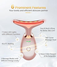 Load image into Gallery viewer, 7-in-1 Deplux Face Neck Massager for Daily Skin Care Routine, Portable Facial Massager, Skin Care Tool, Rose Gold
