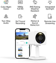 Load image into Gallery viewer, WYZE Cam OG Indoor/Outdoor 1080p WI-Fi Smart Home Security Camera with Color Night Vision, Built-in Spotlight, Motion Detection, 2-Way Audio, Compatible with Alexa & Google Assistant, White (2-Pack)