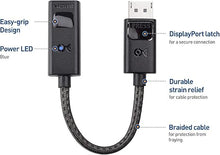 Load image into Gallery viewer, Cable Matters 8K DisplayPort 1.4 to HDMI 2.1 Adapter with 4K 120Hz / 8K 60Hz, 48 Gbps Unidirectional DisplayPort to HDMI 2.1 Cable Adapter in Black, Support for RTX 3080/3090, RX 6800/6900 and More
