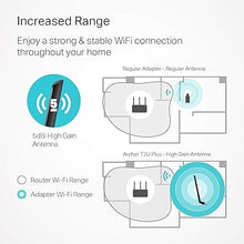 Load image into Gallery viewer, TP-Link AC600 USB WiFi Adapter for PC (Archer T2U Plus)- Wireless Network Adapter for Desktop with 2.4GHz, 5GHz High Gain Dual Band 5dBi Antenna, Supports Win11/10/8.1/8/7/XP, Mac OS 10.9-10.14