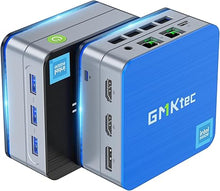 Load image into Gallery viewer, GMKtec Desktop Mini PC Intel N100 Windows 11 Pro 12GB DDR5 256GB SSD Dual LAN, Mini Computer 4K Triple Display, WiFi6, BT5.2, Energy Efficient