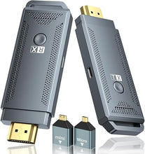 Load image into Gallery viewer, Wireless HDMI Transmitter and Receiver, 100FT Range, Plug & Play Portable Wireless HDMI Extender Supported 4K Decoding/1080P, Streaming from Laptop/PC/TV Box/Camera to Monitor/Projector/HDTV