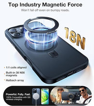 Load image into Gallery viewer, TORRAS for iPhone 16 Pro Case Magnetic Stand, Compatible with MagSafe, Flexible & Stable Kickstand, Military-Grade Protection Anti-Scratch Back Slim Yet Durable Case, Ostand Series, Black 6.3" 2024