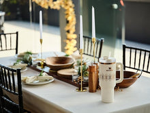 Load image into Gallery viewer, STANLEY Quencher H2.0 Tumbler with Handle & Straw 40 oz Deco Collection | Twist On 3-Way Lid | Cupholder Compatible for Travel | Insulated Stainless Steel Cup | BPA-Free | Cream Gloss Deco