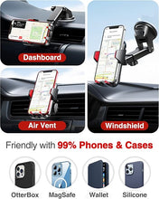 Load image into Gallery viewer, VANMASS ?2023 Strongest & Military-Grade? Car Phone Mount ?Patent & Safety? Ultimate Cell Phone Holder Best Handsfree Stand for Dash Windshield Vent for iPhone 15 Pro Max 14 13 Android & Truck, Red