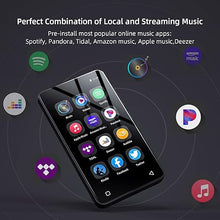 Load image into Gallery viewer, MP3 Player with Bluetooth and WiFi,MP3 Player with Spotify,Spotify Kids,Audible,Pandora,Amazon Music,4" Music Player MP4 Up to 1TB(80GB,Black)