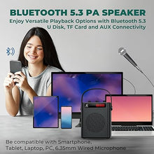 Load image into Gallery viewer, Voice Amplifier Wireless Microphone 30W Portable Lightweight Bluetooth 5.3 Mini Pa System for Teachers, 2900mAh Rechargeable Small Speaker with Headset Mic for Classroom, Speaking, Presentation