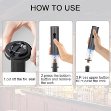 Load image into Gallery viewer, Electric Wine Opener,Rechargeable Automatic Wine Corkscrew with Foil Cutter,Type-C Charging Wine Openers With LED Light For Home Party