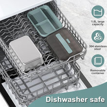 Load image into Gallery viewer, Electric Lunch Box Food Heater, 60/80/100W Heated Lunch Box for Adults for Car Truck, 12V/24V/110V/220V Portable Food Warmer Lunch Box, 1.8L Heating Lunchbox for Work, White Elephant Gifts for Adults