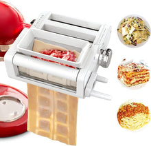Load image into Gallery viewer, ANTREE 3-IN-1 Pasta Attachment & Ravioli Attachment for KitchenAid Stand Mixers, Pasta Maker Assecories included Pasta Sheet Roller, Spaghetti Cutter and Ravioli Maker Attachment