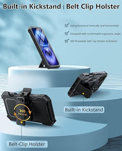 Load image into Gallery viewer, FNTCASE for iPhone 16 Phone Case: Rugged Protective Belt Clip Holster Heavy Duty with Built in Kickstand & Built-in Screen Protector | 360 Full Protection Shockproof Cover, 6.1inch (Black)