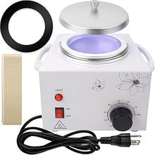 Load image into Gallery viewer, 600ML Single Wax Warmer Machine Wax Pot for Hair Removal, Professional Electric Wax Heater with Adjustable Temperature Set for Women Men with 20PCS Wooden Wax Sticks