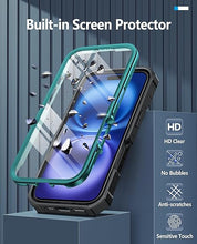 Load image into Gallery viewer, FNTCASE for iPhone 16 Phone Case: for iPhone 16 case with Kickstand Shockproof Military Grade Protective Cover - Dual Layer Full Protection Sturdy Matte Textured Drop Proof - 6.1 Inch Green