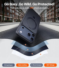 Load image into Gallery viewer, TORRAS Ostand Magnetic for iPhone 17 Pro Case, Fit for MagSafe, 3X Military Drop Protection, Camera Control, Slim Phone Case for iPhone 17 Pro with Kickstand, Translucent Matte Cover 6.3", Black