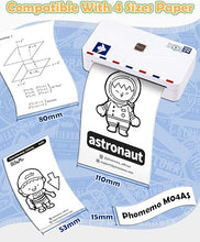 Load image into Gallery viewer, Phomemo Portable Thermal Printer M04AS 4 Inch Mini Sticker Printer Bluetooth Mobile Photo Printer, Support 15/53/80/110mm Printing Width, 300dpi, Suitable for Photos, Notes, Memo, Chritstmas Gift