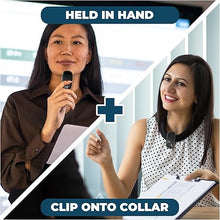 Load image into Gallery viewer, WinBridge Wireles Voice Amplifier with Bluetooth Lavalier Lapel Microphone for Teachers,Portable Speaker and Wireless Clip On Microphone System, Mini Megaphone Speaker Mic Set 15W)2600mAh WB005