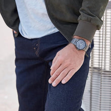 Load image into Gallery viewer, Citizen Men's Eco-Drive Modern Axiom Watch in Gray Stainless Steel, Black Dial (Model: BJ6517-52E)