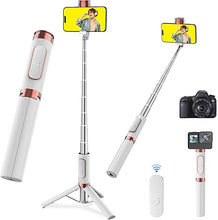 Load image into Gallery viewer, CellphoneTripod with Remote, Aluminum Alloy Selfie Stick Tripod, Best Foldable Mini Extendable Tripod Stand 270° Rotation Compatible with iPhone/Android Travel Essentials