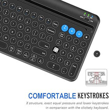 Load image into Gallery viewer, Arteck Wireless Bluetooth Keyboard for Windows, iOS, Android, Computer, Laptop, Smartphone - Multi-Functional with Built-in Cradle