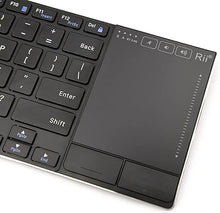 Load image into Gallery viewer, Rii Wireless Bluetooth Keyboard,Multi Device Rechargeable Keyboard Stainless Steel Ultra Slim Bluetooth Keyboard with Multi-Touch Touchpad,Compatible with PC, Mac, Laptop(2.4G+BT New)