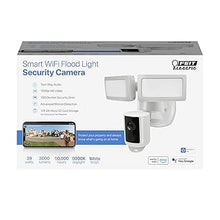 Load image into Gallery viewer, Feit Electric SEC3000/CAM/WIFI Outdoor LED Smart Security Camera with Motion Sensor, 2-Way Audio, 39-Watt Floodlight, Works with Alexa and Google Asst, Alarm, Hardwired, 128 GB Micro SD Card Storage