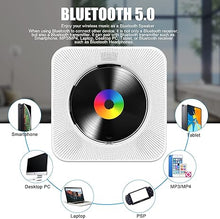 Load image into Gallery viewer, Gueray CD Player Portable Bluetooth Desktop CD Player for Home with Timer Built-in HiFi Speakers with LCD Screen Display Boombox FM Radio USB Type-c