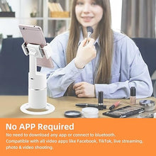 Load image into Gallery viewer, Mcbazel Auto Face Tracking Tripod, 360° Rotating Stand Phone Holder Camera Mount, Follows Your Movement, Perfect for TikTok Filming, Video Recording, White