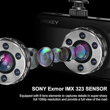 Load image into Gallery viewer, Dash Cam Front and Rear 1080P Full HD Dual Dash Camera in Car Camera Dashboard Camera Dashcam for Cars 170 Wide Angle with 3.0" LCD Display Night Vision and G-Sensor?2024?