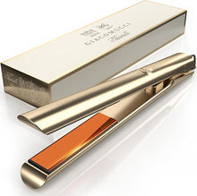 Load image into Gallery viewer, Titanelli 2 in 1 Titanium Hair Straightener and Curler | 100% Pure Ti-Thermal Technology Flat Iron | 1-Inch Professional Styling | Available in Black, Gold, and Pink (Gold)