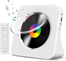 Load image into Gallery viewer, Gueray CD Player Portable Bluetooth Desktop CD Player for Home with Timer Built-in HiFi Speakers with LCD Screen Display Boombox FM Radio USB Type-c
