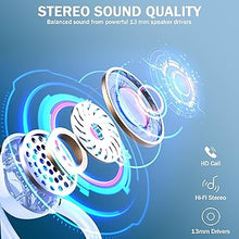 Load image into Gallery viewer, Rulefiss Wireless Earbuds Bluetooth Headphones Sport, 2024 Bluetooth 5.3 Earbuds 14.2mm Driver Stereo Over Ear Buds, 48Hrs Earphones with Earhook, Noise Cancelling Mic, IP7 Waterproof for Android iOS
