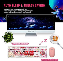 Load image into Gallery viewer, FOPETT Wireless Keyboard and Mouse Sets,Reliable 2.4 GHz Connectivity for PC,Laptop,Smart TV and More (White Colorful)