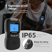 Load image into Gallery viewer, H2S Monitor Clip Single Gas H2S Detector Portable Hydrogen Sulfide Detector Gas Leak Detectors with Buzzer and Red Indicator Alarm Clip on 0~100ppm H2S Gas Detector