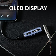 Load image into Gallery viewer, HiBy FC3 USB DAC with Display Hi-Res Audio 112mW Output Power Support PCM DSD MQA dongle for iPhone/MAC/Android/Windows(Purple)