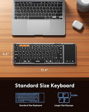 Load image into Gallery viewer, Samsers Foldable Bluetooth Keyboard with Touchpad, Full-Size Wireless Folding Keyboard with PU Leather, Portable Travel Keyboard for iOS Android Windows Mac OS, Support 3 Devices (BT5.1 x 3)
