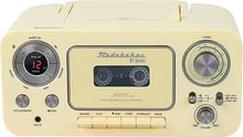 Load image into Gallery viewer, Portable Stereo CD Player with Bluetooth, AM/FM Stereo Radio and Cassette Player/Recorder (Yellow)