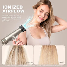 Load image into Gallery viewer, YAPOY Professional Hair Dryer with Diffuser Fast Drying 200 Million Ionic Blow Dryer with 110, 000 RPM High-Speed No Heat Damage Intelligent Thermo-Control Low Noise, Silver