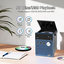 Load image into Gallery viewer, Portable CD Player Boombox | 20W Stereo Sounds| Rechargeable Battery | Auto Lid Open Button | Big LCD Display | Bluetooth 5.3/FM Radio/USB/AUX Input | MIC & Earphone Port | Remote Control (608 Blue)